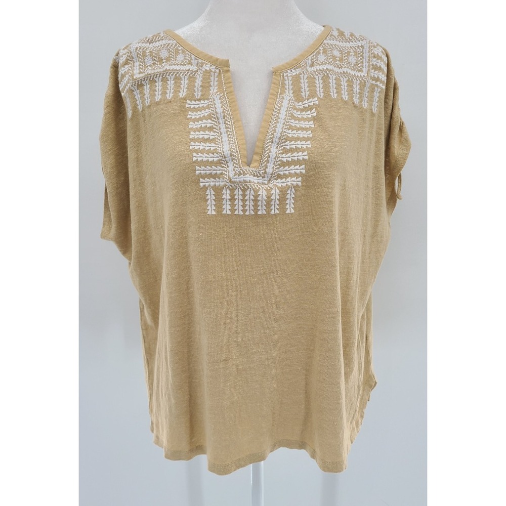 Wrap London Linen Embroidered Bohemian Women Blouse Top 12 Relaxed Resort Beach